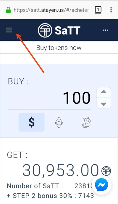 SaTT2 Click on the Menu